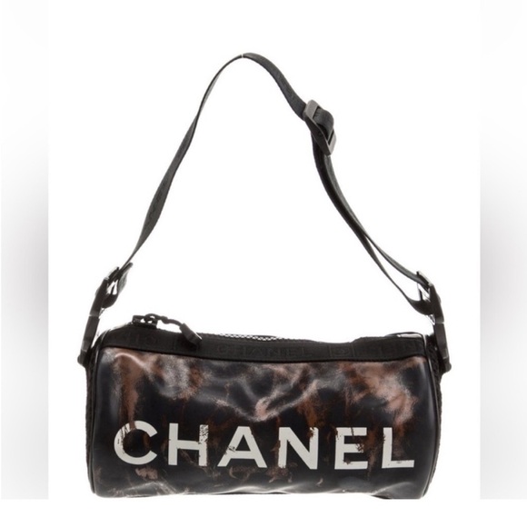 CHANEL Handbags - VINTAGE CHANEL Bag Chanel Sports Line Shoulder Bag Black